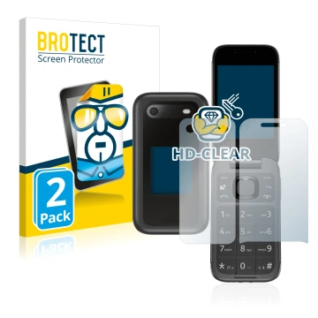Parte frontale di una confezione del prodotto con il logo del marchio BROTECT. Accanto è raffigurato il dispositivo Nokia 2660