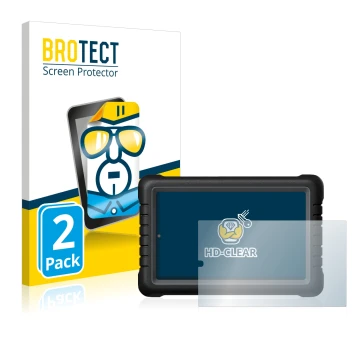 Parte frontale di una confezione del prodotto con il logo del marchio BROTECT. Accanto è raffigurato il dispositivo Launch X-4