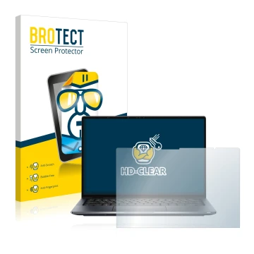 Parte frontale di una confezione del prodotto con il logo del marchio BROTECT. Accanto è raffigurato il dispositivo Dell Latit