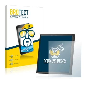 Parte frontale di una confezione del prodotto con il logo del marchio BROTECT. Accanto è raffigurato il dispositivo Divoom Pix