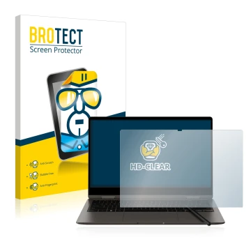 Parte frontale di una confezione del prodotto con il logo del marchio BROTECT. Accanto è raffigurato il dispositivo Samsung Ga