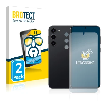 Parte frontale di una confezione del prodotto con il logo del marchio BROTECT. Accanto è raffigurato il dispositivo Samsung Ga