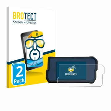 Parte frontale di una confezione del prodotto con il logo del marchio BROTECT. Accanto è raffigurato il dispositivo KTM 390 Du