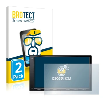 Parte frontale di una confezione del prodotto con il logo del marchio BROTECT. Accanto è raffigurato il dispositivo Atoto A6 P