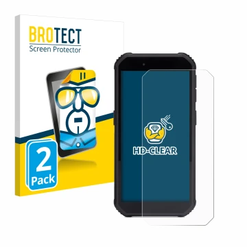 Parte frontale di una confezione del prodotto con il logo del marchio BROTECT. Accanto è raffigurato il dispositivo SkyCaddie 