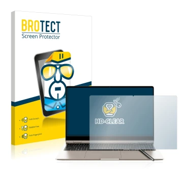 Parte frontale di una confezione del prodotto con il logo del marchio BROTECT. Accanto è raffigurato il dispositivo Samsung Ga