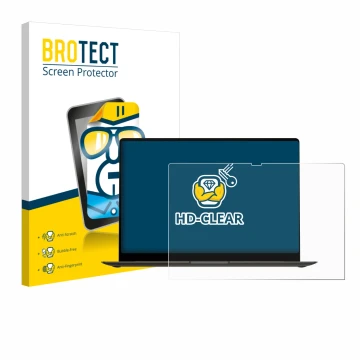 Parte frontale di una confezione del prodotto con il logo del marchio BROTECT. Accanto è raffigurato il dispositivo Samsung Ga