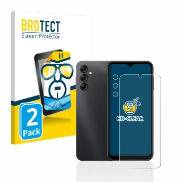 Parte frontale di una confezione del prodotto con il logo del marchio BROTECT. Accanto è raffigurato il dispositivo Samsung Ga