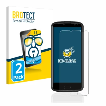 Parte frontale di una confezione del prodotto con il logo del marchio BROTECT. Accanto è raffigurato il dispositivo Beafon M7 