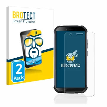Parte frontale di una confezione del prodotto con il logo del marchio BROTECT. Accanto è raffigurato il dispositivo Doogee S41