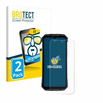 Parte frontale di una confezione del prodotto con il logo del marchio BROTECT. Accanto è raffigurato il dispositivo Doogee S10