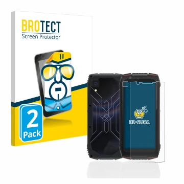Parte frontale di una confezione del prodotto con il logo del marchio BROTECT. Accanto è raffigurato il dispositivo Cubot King
