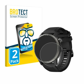 Parte frontale di una confezione del prodotto con il logo del marchio BROTECT. Accanto è raffigurato il dispositivo Kiprun GPS