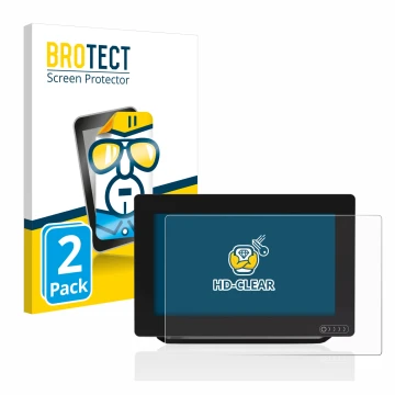 Parte frontale di una confezione del prodotto con il logo del marchio BROTECT. Accanto è raffigurato il dispositivo Raymarine 
