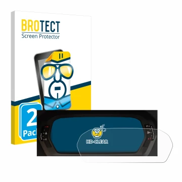 Parte frontale di una confezione del prodotto con il logo del marchio BROTECT. Accanto è raffigurato il dispositivo Audi A3 20