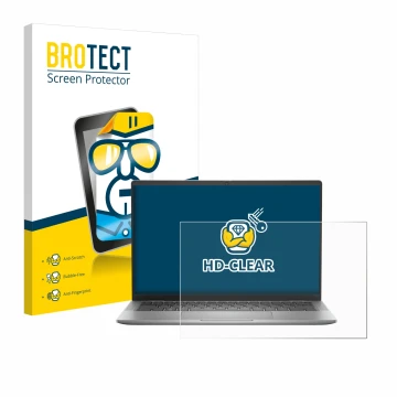 Parte frontale di una confezione del prodotto con il logo del marchio BROTECT. Accanto è raffigurato il dispositivo Dell Latit