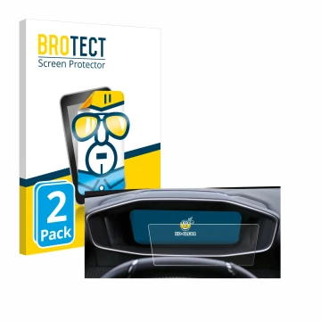 Parte frontale di una confezione del prodotto con il logo del marchio BROTECT. Accanto è raffigurato il dispositivo Peugeot 20