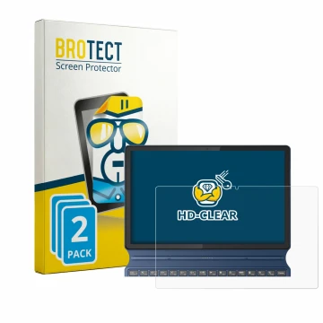 Parte frontale di una confezione del prodotto con il logo del marchio BROTECT. Accanto è raffigurato il dispositivo Lenovo Ide