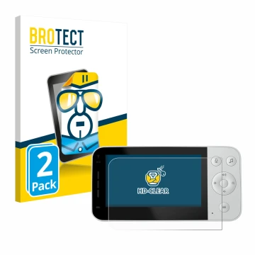 Parte frontale di una confezione del prodotto con il logo del marchio BROTECT. Accanto è raffigurato il dispositivo Philips Av