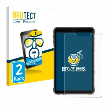 Parte frontale di una confezione del prodotto con il logo del marchio BROTECT. Accanto è raffigurato il dispositivo Ulefone Ar