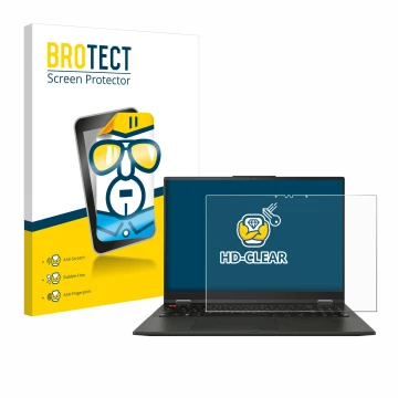 Parte frontale di una confezione del prodotto con il logo del marchio BROTECT. Accanto è raffigurato il dispositivo ASUS Vivob