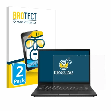 Parte frontale di una confezione del prodotto con il logo del marchio BROTECT. Accanto è raffigurato il dispositivo ASUS ROG F