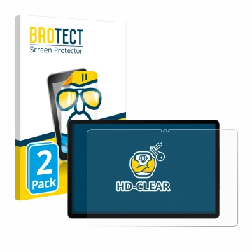 Parte frontale di una confezione del prodotto con il logo del marchio BROTECT. Accanto è raffigurato il dispositivo Samsung Ga