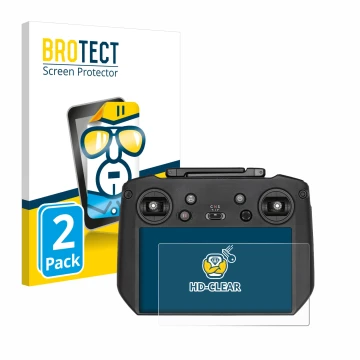 Parte frontale di una confezione del prodotto con il logo del marchio BROTECT. Accanto è raffigurato il dispositivo DJI Mavic 