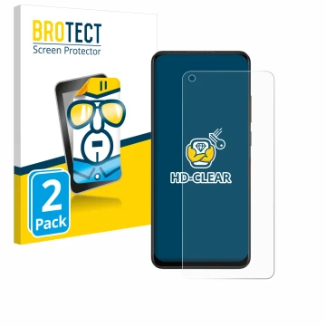 Parte frontale di una confezione del prodotto con il logo del marchio BROTECT. Accanto è raffigurato il dispositivo Oppo A78 4