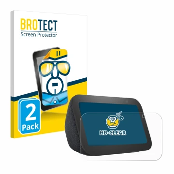 Parte frontale di una confezione del prodotto con il logo del marchio BROTECT. Accanto è raffigurato il dispositivo Amazon Ech