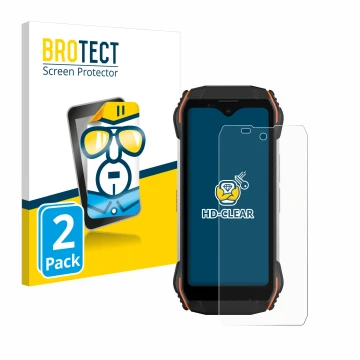 Parte frontale di una confezione del prodotto con il logo del marchio BROTECT. Accanto è raffigurato il dispositivo Blackview 