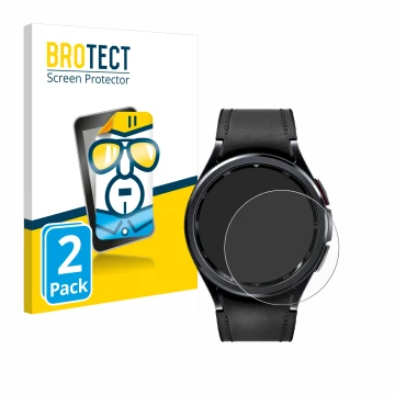 Parte frontale di una confezione del prodotto con il logo del marchio BROTECT. Accanto è raffigurato il dispositivo Samsung Ga