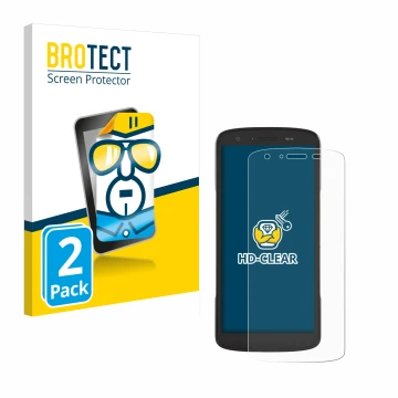 Parte frontale di una confezione del prodotto con il logo del marchio BROTECT. Accanto è raffigurato il dispositivo Zebra TC27