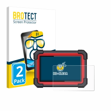 Parte frontale di una confezione del prodotto con il logo del marchio BROTECT. Accanto è raffigurato il dispositivo Launch X-4