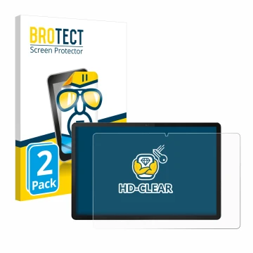 Parte frontale di una confezione del prodotto con il logo del marchio BROTECT. Accanto è raffigurato il dispositivo Lenovo Tab