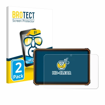 Parte frontale di una confezione del prodotto con il logo del marchio BROTECT. Accanto è raffigurato il dispositivo Blackview 