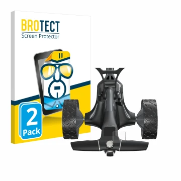 Parte frontale di una confezione del prodotto con il logo del marchio BROTECT. Accanto è raffigurato il dispositivo Motocaddy 