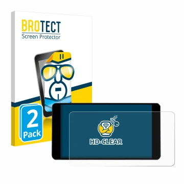 Parte frontale di una confezione del prodotto con il logo del marchio BROTECT. Accanto è raffigurato il dispositivo Zontes 350