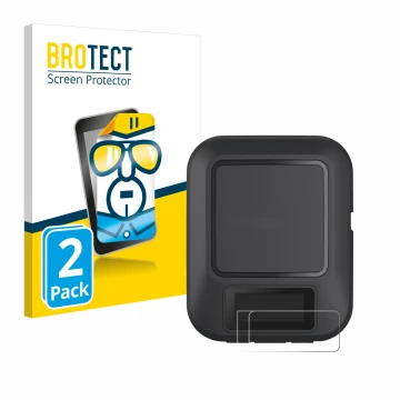 Parte frontale di una confezione del prodotto con il logo del marchio BROTECT. Accanto è raffigurato il dispositivo Garmin inR