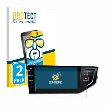 Parte frontale di una confezione del prodotto con il logo del marchio BROTECT. Accanto è raffigurato il dispositivo Volkswagen