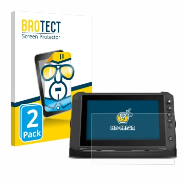 Parte frontale di una confezione del prodotto con il logo del marchio BROTECT. Accanto è raffigurato il dispositivo Lowrance E