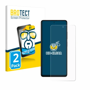 Parte frontale di una confezione del prodotto con il logo del marchio BROTECT. Accanto è raffigurato il dispositivo Xiaomi Red