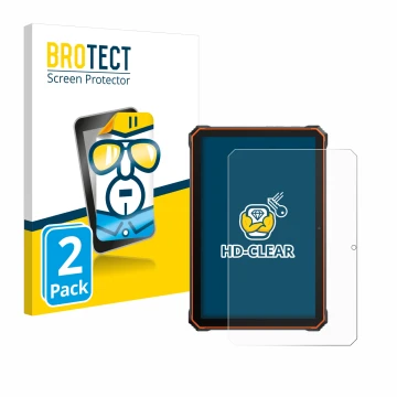 Parte frontale di una confezione del prodotto con il logo del marchio BROTECT. Accanto è raffigurato il dispositivo Blackview 