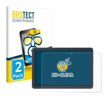 Parte frontale di una confezione del prodotto con il logo del marchio BROTECT. Accanto è raffigurato il dispositivo Amazon Fir