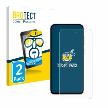 Parte frontale di una confezione del prodotto con il logo del marchio BROTECT. Accanto è raffigurato il dispositivo Samsung Ga