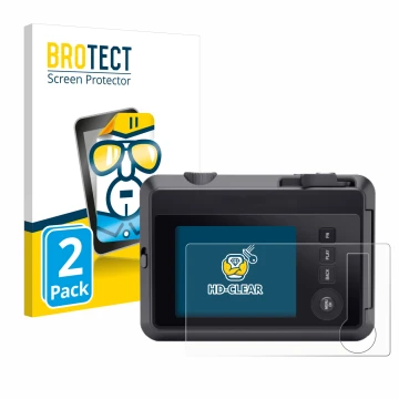 Parte frontale di una confezione del prodotto con il logo del marchio BROTECT. Accanto è raffigurato il dispositivo Leica SOFO
