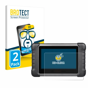 Parte frontale di una confezione del prodotto con il logo del marchio BROTECT. Accanto è raffigurato il dispositivo Autel Maxi