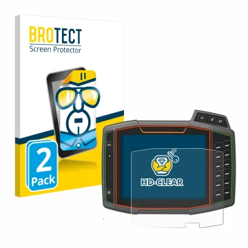 Parte frontale di una confezione del prodotto con il logo del marchio BROTECT. Accanto è raffigurato il dispositivo Amazone Am