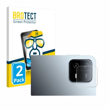 Parte frontale di una confezione del prodotto con il logo del marchio BROTECT. Accanto è raffigurato il dispositivo Xiaomi Pad