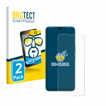 Parte frontale di una confezione del prodotto con il logo del marchio BROTECT. Accanto è raffigurato il dispositivo Tecno Spar